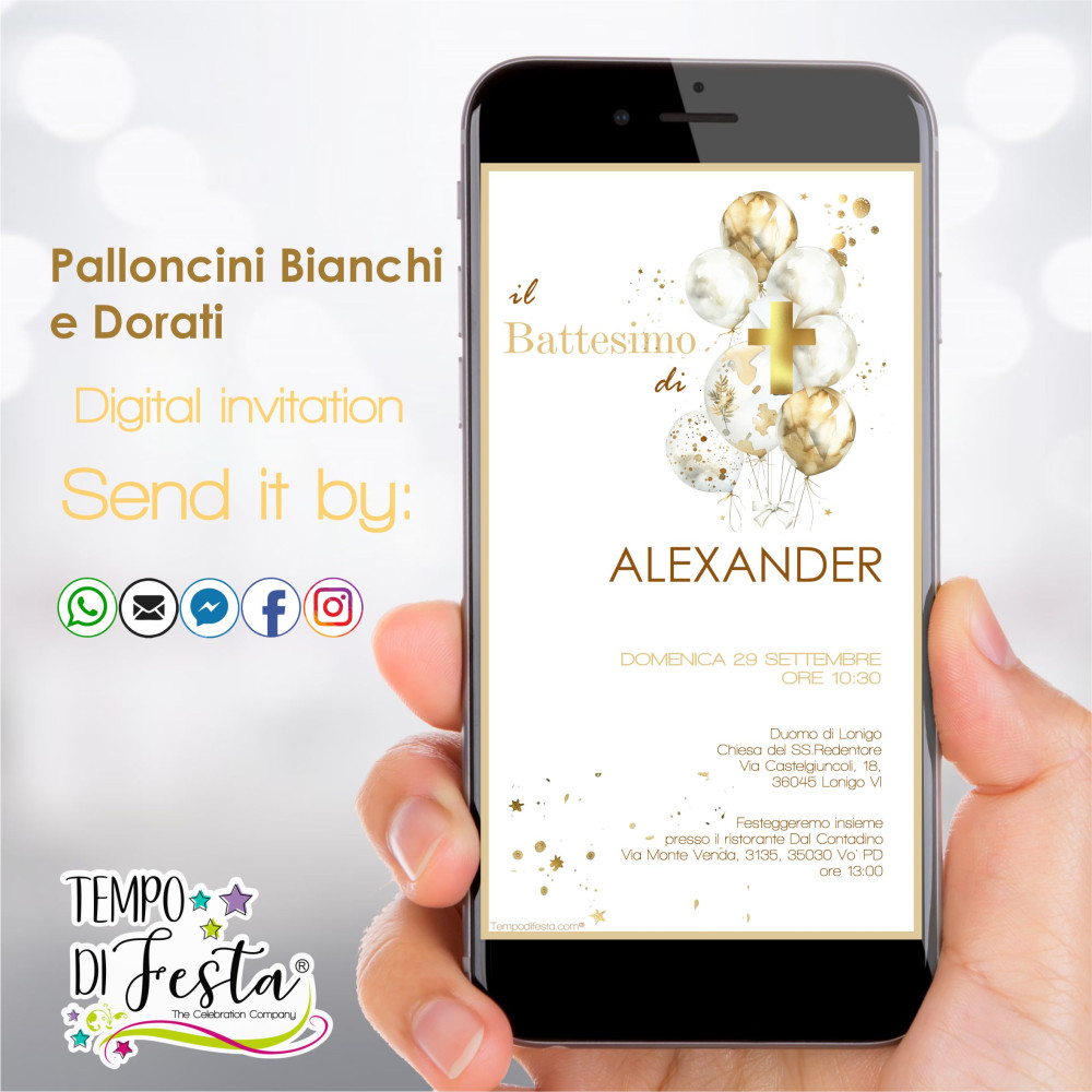 A modern and elegant invite, ready to share with a tap.