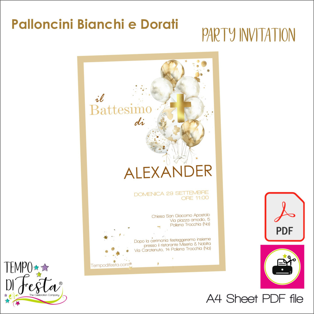 A graceful invitation to print for a refined celebration.