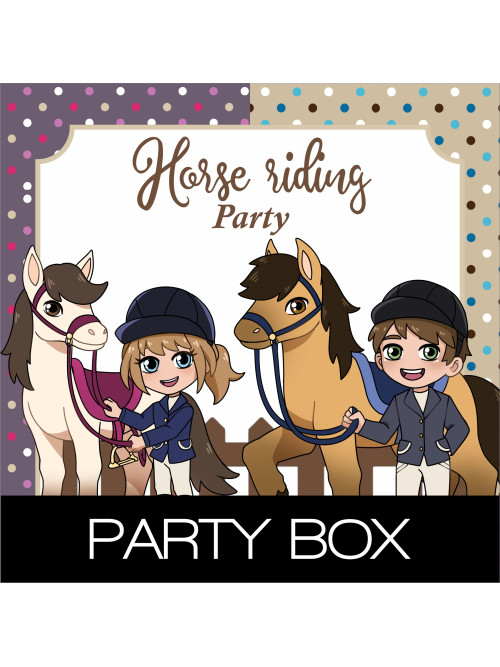 Ready-to-use party decor for energetic little riders.