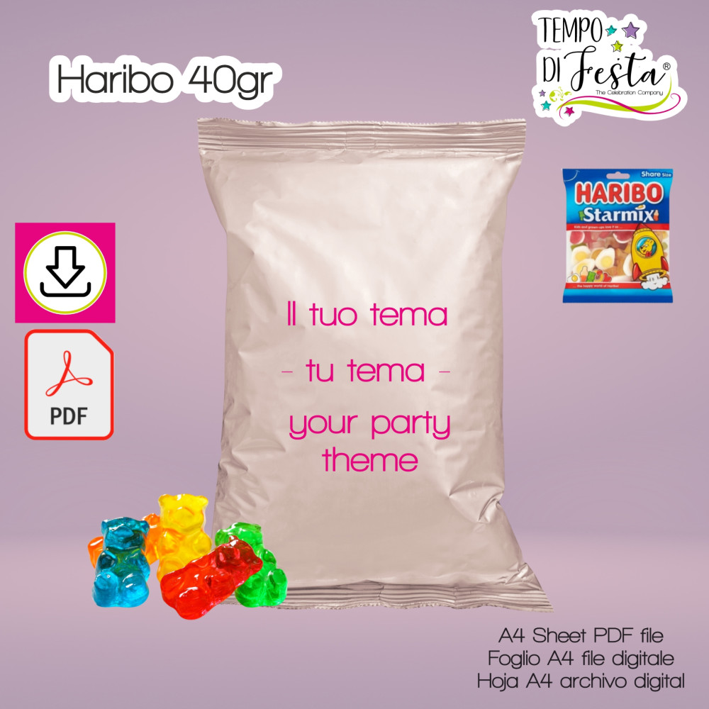 Digital labels for Haribo 40gr
