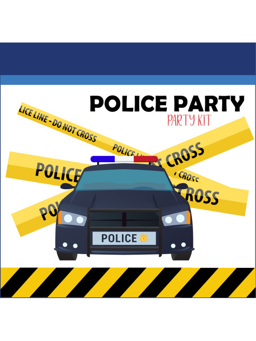 Policía – Party Kit Digital Personalizado