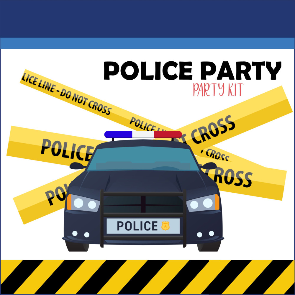 Policía – Party Kit Digital Personalizado