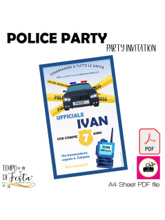 Invita con stile a una festa a tema Polizia piena di energia e avventura.