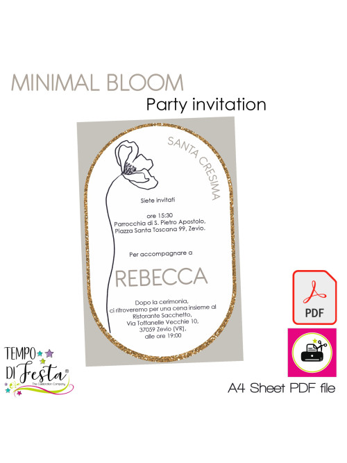 A refined and stylish invitation, ready to print and personalize.