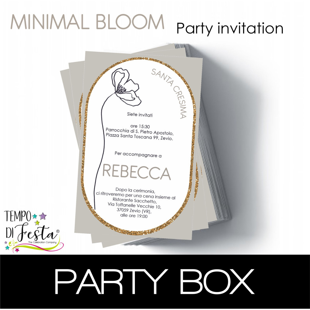 A classy printed invite, ready to send and impress.