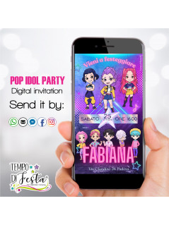 Send your Pop Star party invite in style!