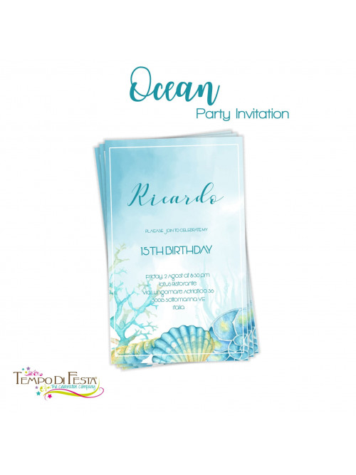 OCEAN THEME PARTY INVITATIONS