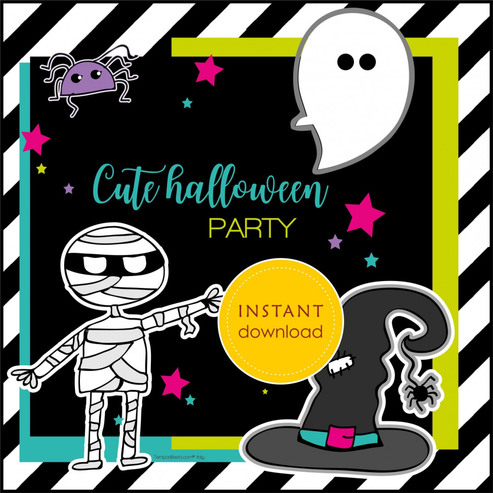 Cute Halloween digital party