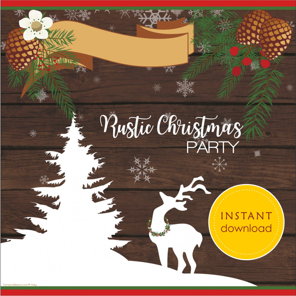 RUSTIC CHRISTMAS PARTY KIT