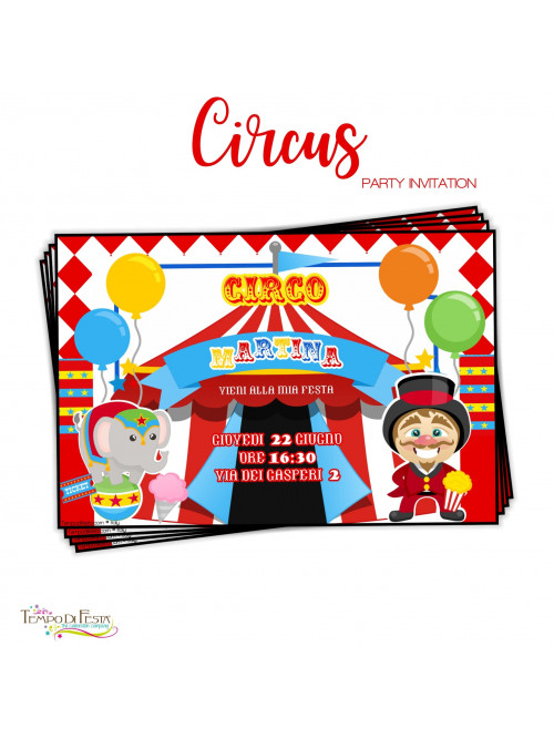 inviti a tema circo