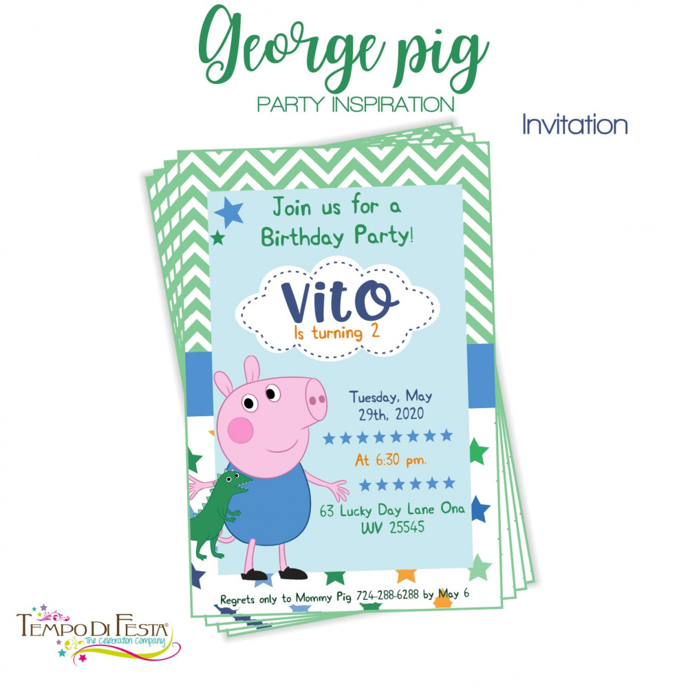 INVITI DI COMPLEANNO GEORGE PIG INVITI DI COMPLEANNO GEORGE PIG