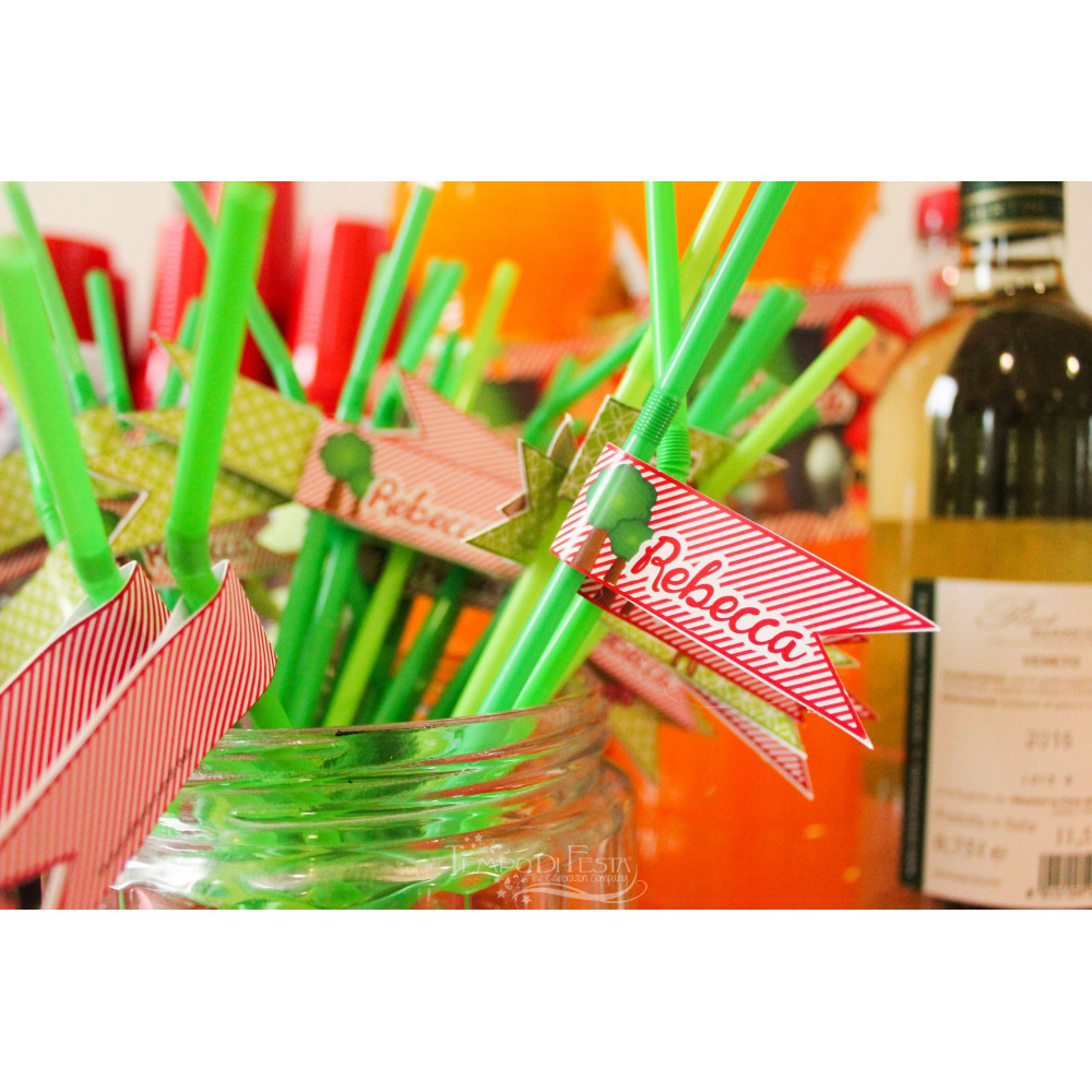 STRAW FLAGS CUSTOMIZED