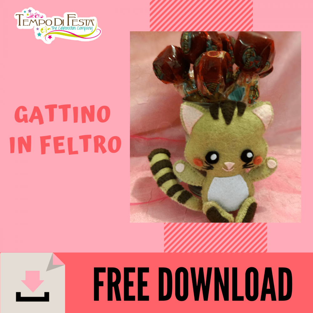 free felt cat pattern