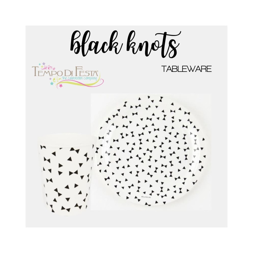 BLACK KNOTS PAPER PLATES AND CUPS