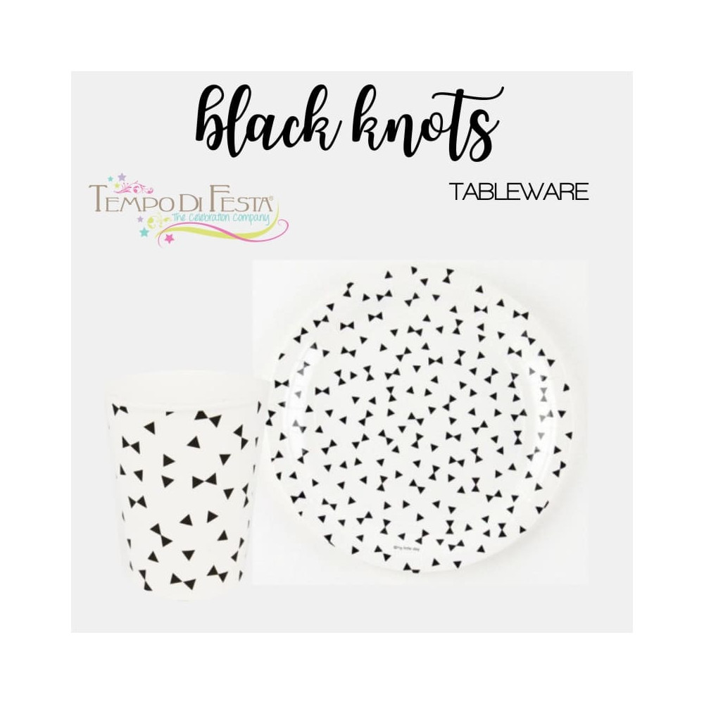 BLACK KNOTS PAPER PLATES...