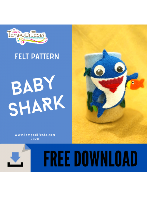 MODELLO DI BABY SHARK IN FELTRO