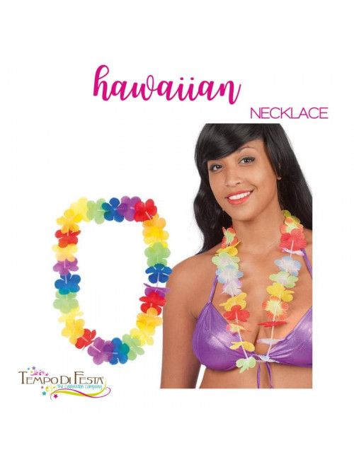 Multicolored Hawaiian necklace