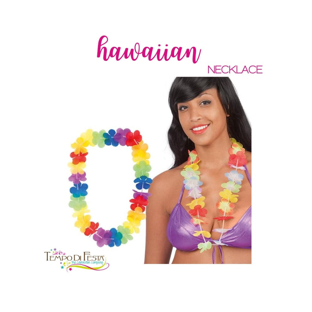Collar hawaiano multicolor