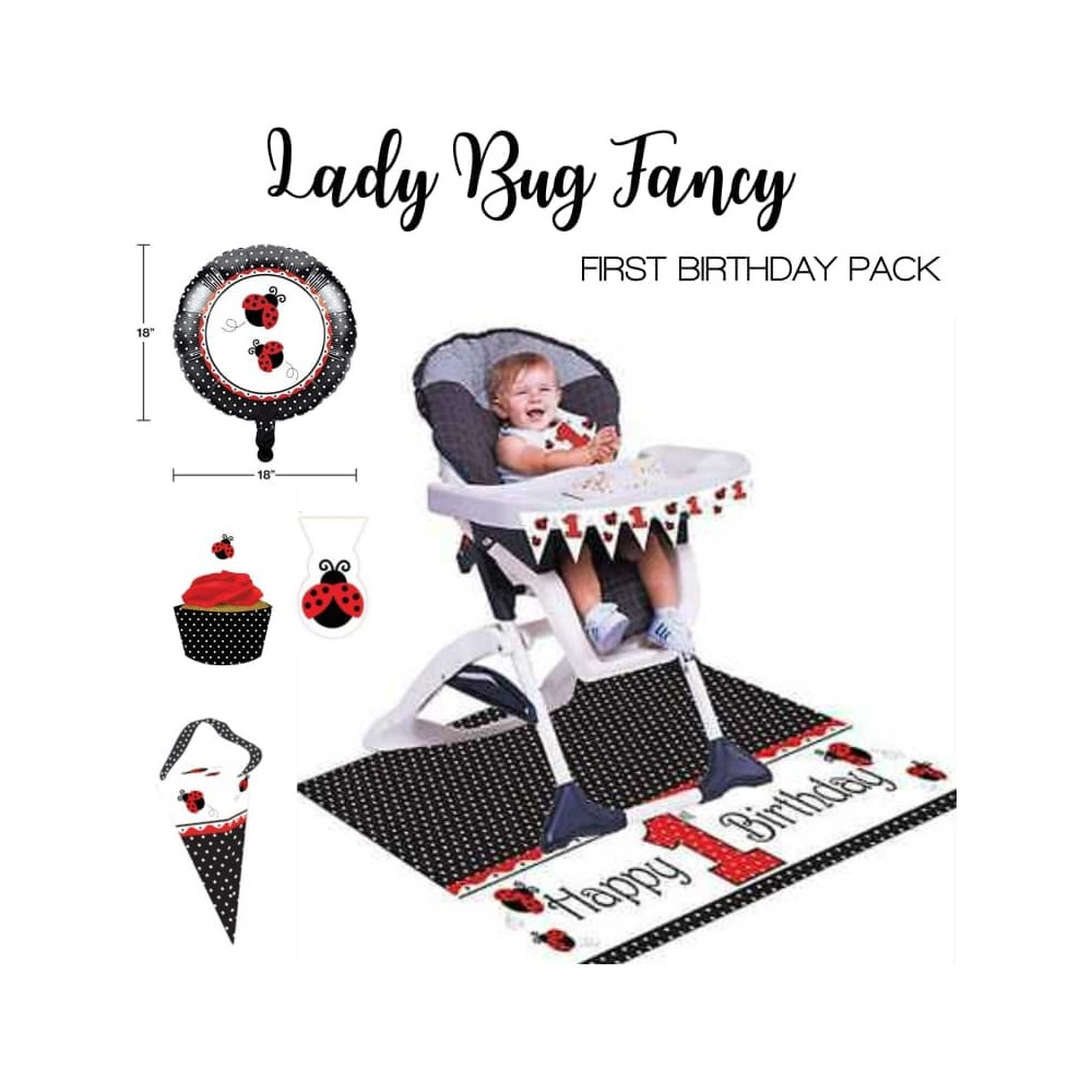 LADYBIRD KIT FIRST BIRTHDAY HIGH CHAIR