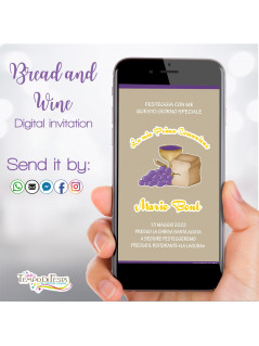 COMUNIONE PANE E VINO INVITO DIGITALE WHATSAPP