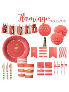 Coordinato per il tavolo e decorazioni Flamingo