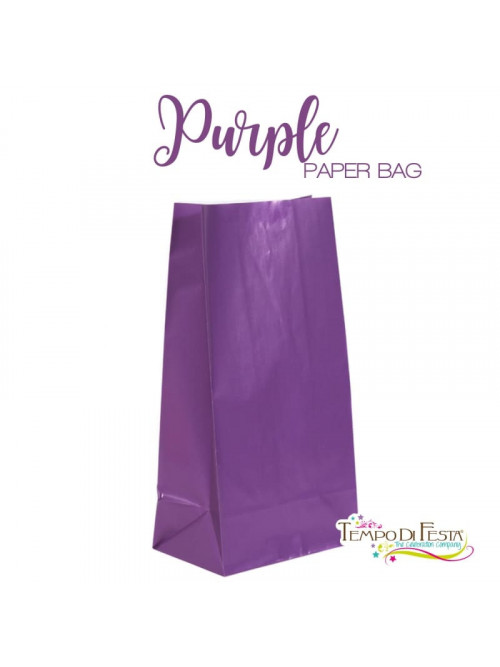 Bolsas de papel moradas