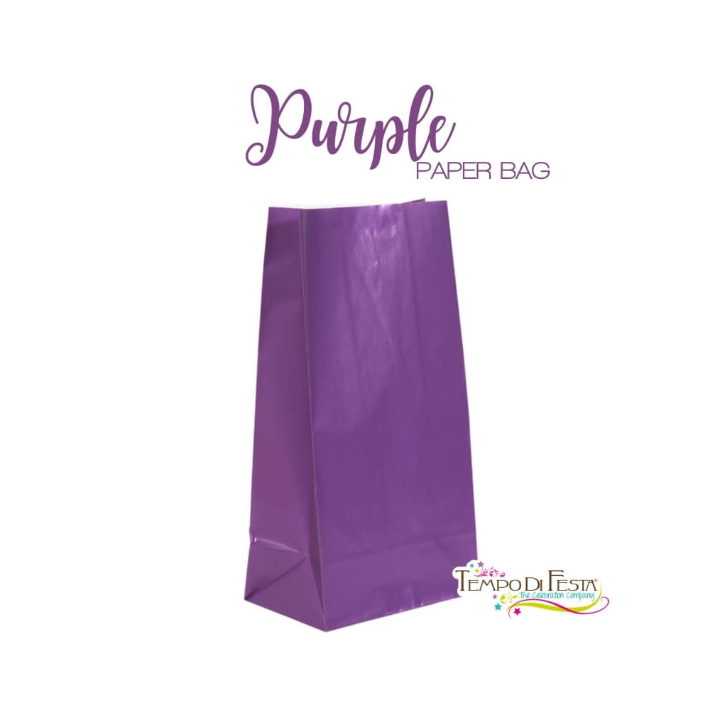 Purple paper bags