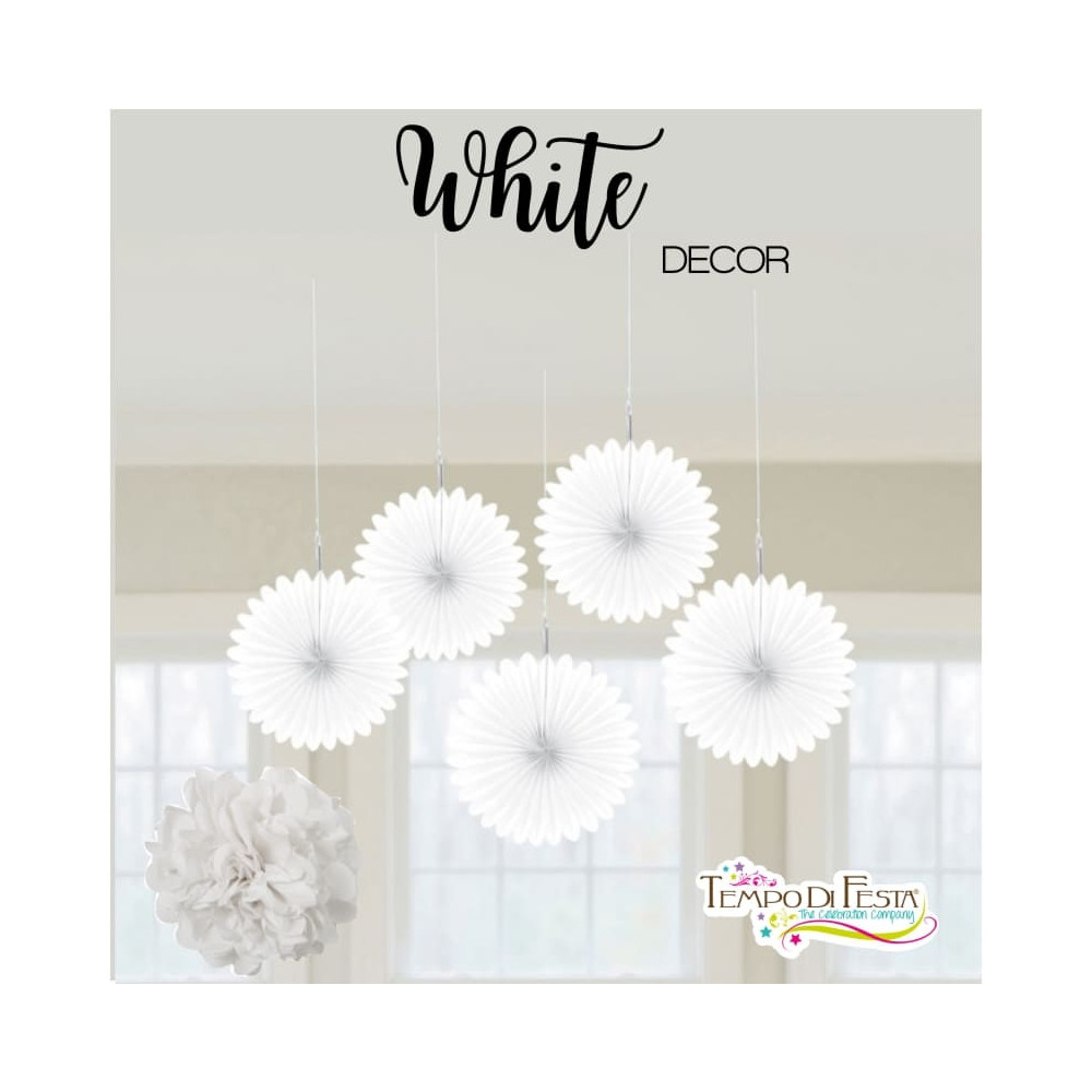 Decoración blanca para la fiesta