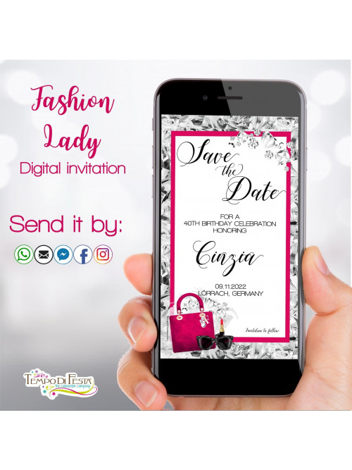 FASHION LADY DIGITAL INVITATION WHATSAPP