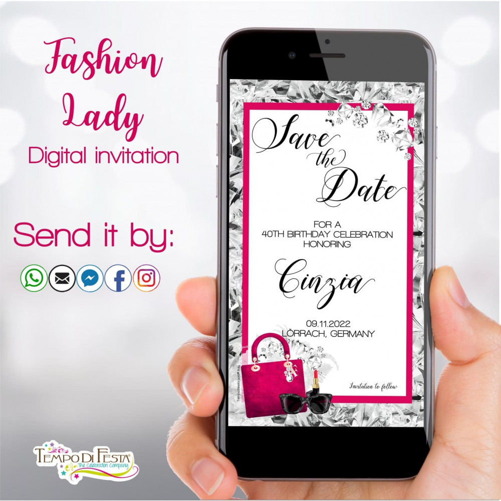 FASHION LADY DIGITAL INVITATION WHATSAPP