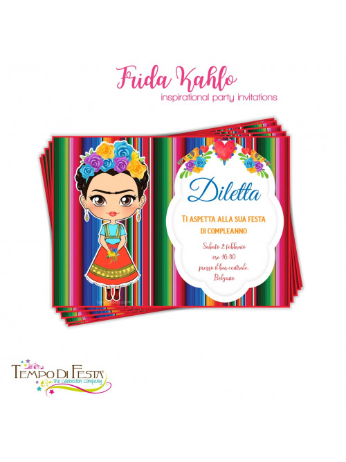 Invitaciones inspiradas en Frida Kahlo