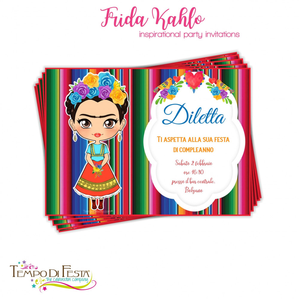 Invitaciones inspiradas en Frida Kahlo