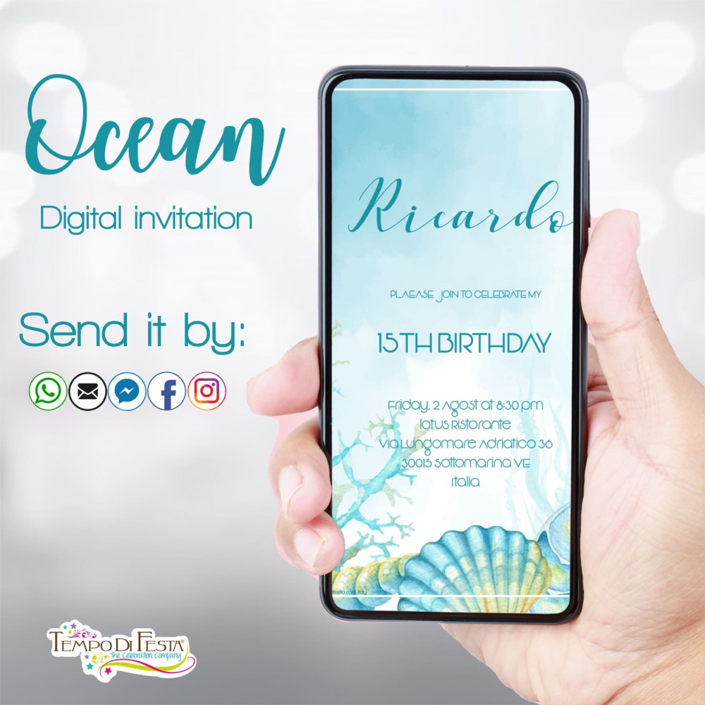 Ocean digital invitation whatsapp