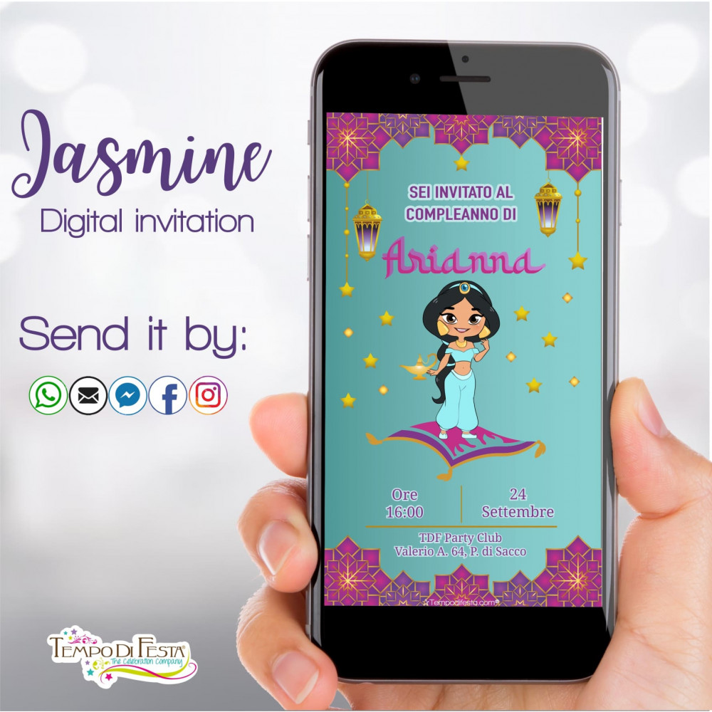 Jasmine digital invitation whatsapp