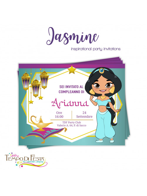 Jasmine themed invitation