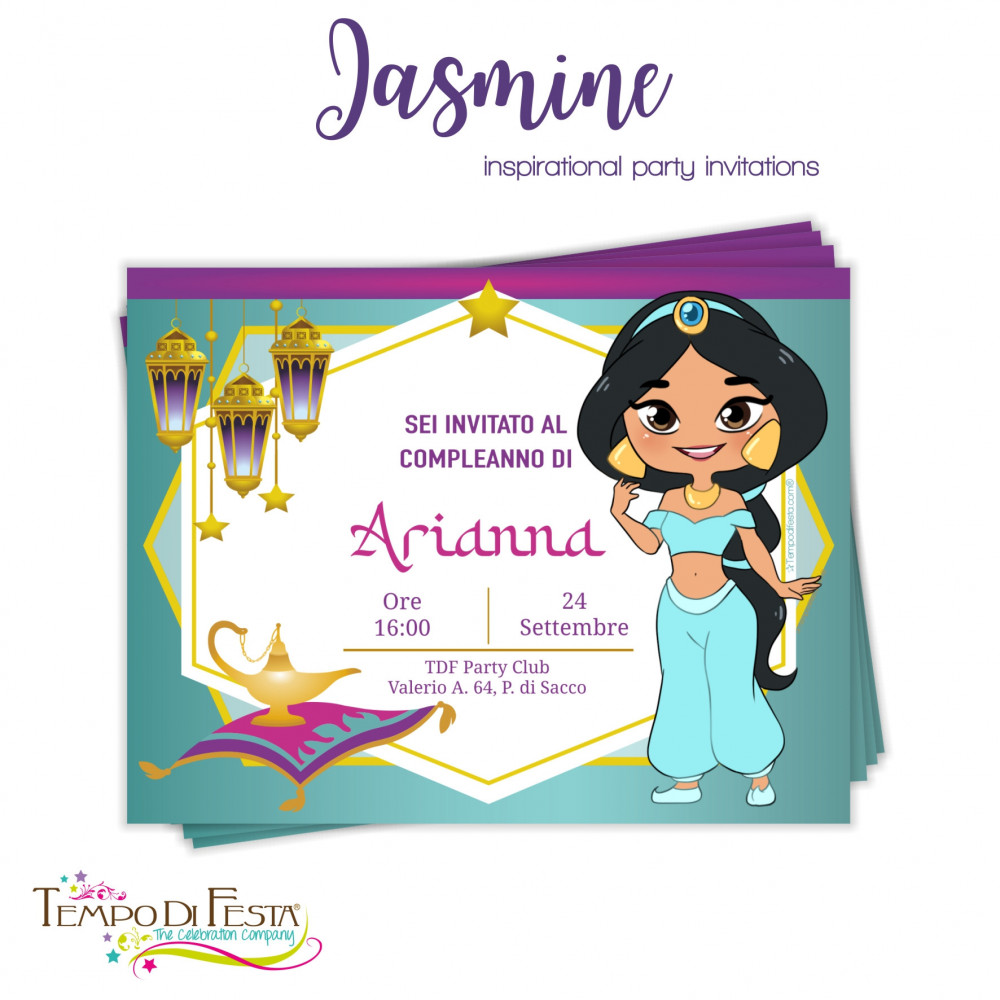 Jasmine themed invitation