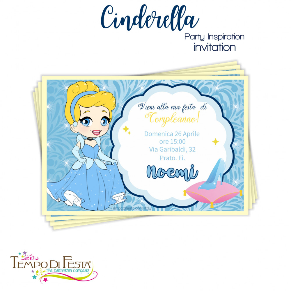 Cinderella inspired invitations