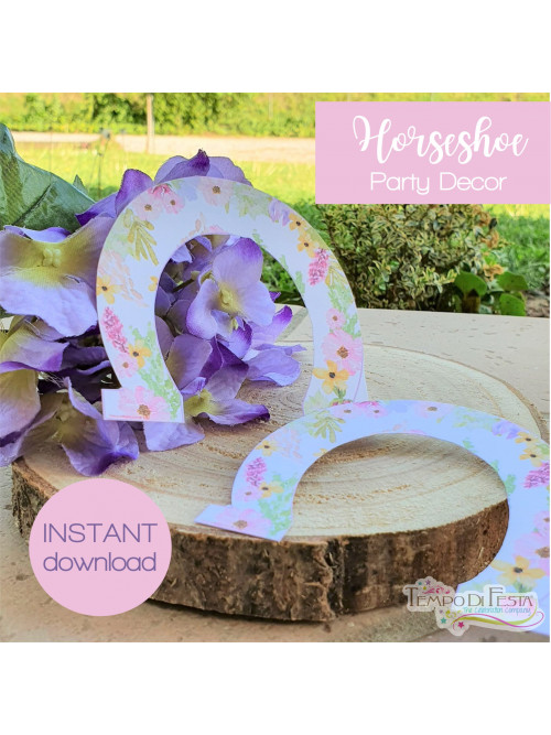 Horseshoe, party decoration. instant download.