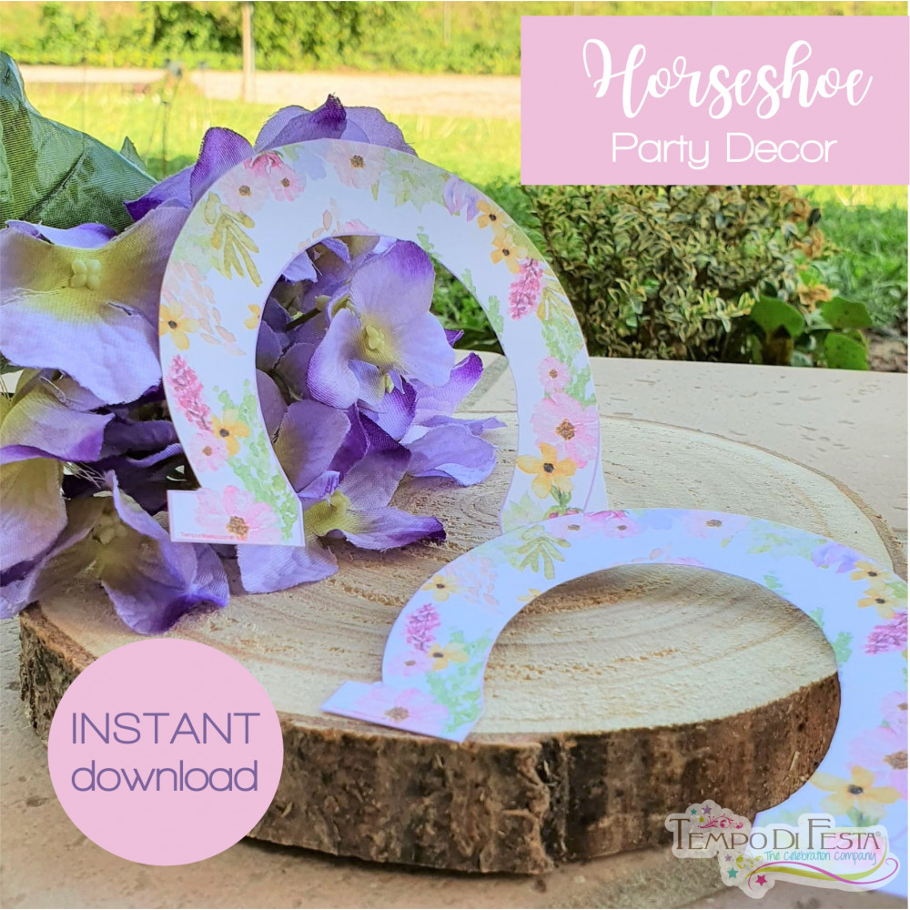 Horseshoe, party decoration. instant download.