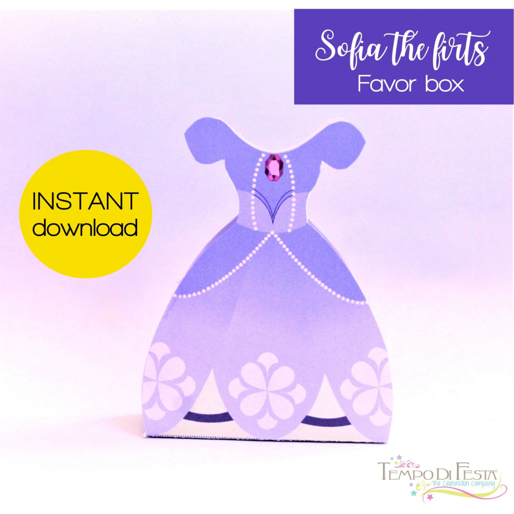 Sofia the first favor box