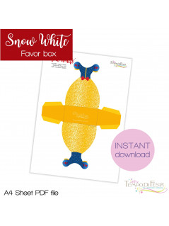 Snow white favor box