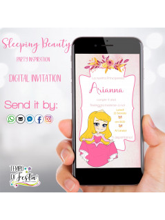 Sleeping beauty digital invitation whatsapp