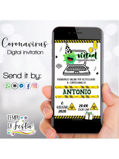 Invito digitale a tema Coronavirus per WhatsApp