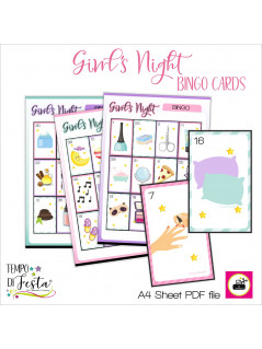 Bingo Girl's Night per festa a tema SPA e pigiama party.