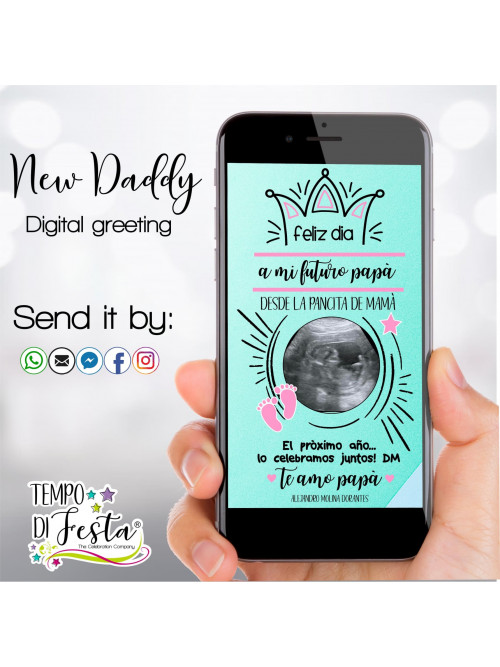 Digital congratulation for the new dad WHATSAPP