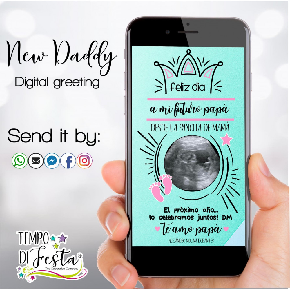 Digital congratulation for the new dad WHATSAPP