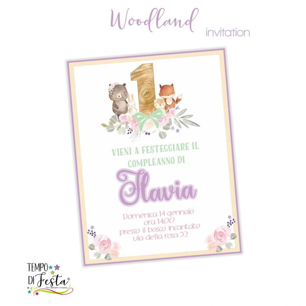 inviti personalizzati animali del bosco inviti personalizzati animali del bosco
