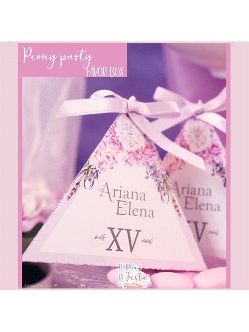 PEONIE SCATOLINA PORTA CONFETTI PERSONALIZZATA