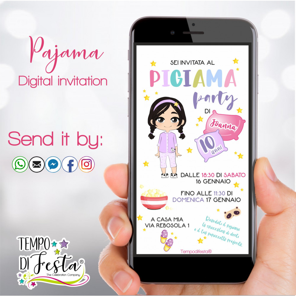 pijamas party Invitaciones...