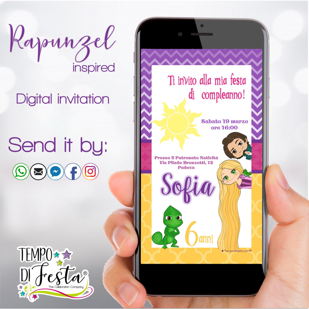 Rapunzel Digital invitation...